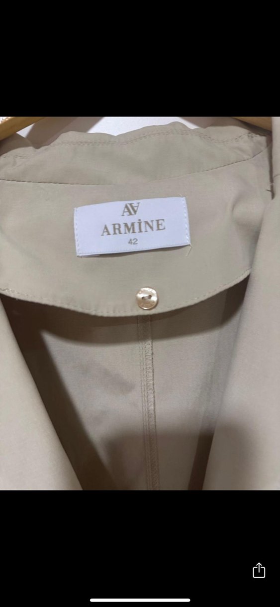 Armine Bej Kadın Klasik Uzun Trençkot - Görsel 5