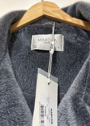 Düğmeli Gri Midi Kadın Kaban - Görsel 4