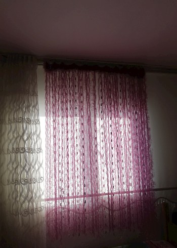 Pembe Bohem Bağlama Desenli Perde - Görsel 3