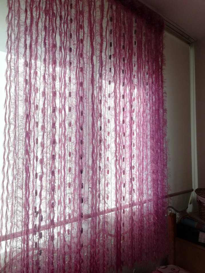 Pembe Bohem Bağlama Desenli Perde - Görsel 4