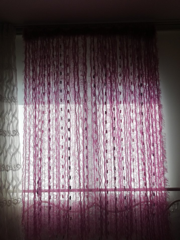 Pembe Bohem Bağlama Desenli Perde - Görsel 2