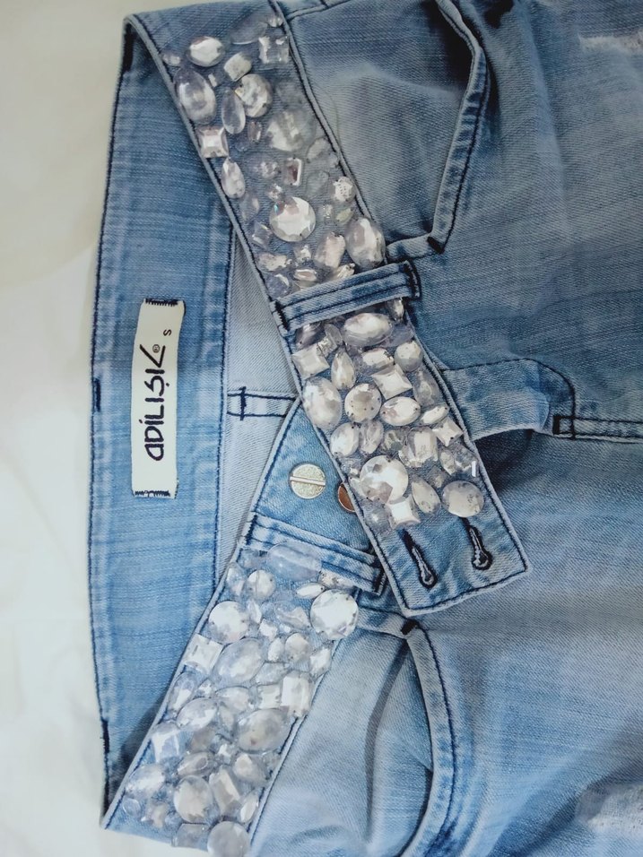 Pastel Mavi Kadın Denim Pantolon - Görsel 3