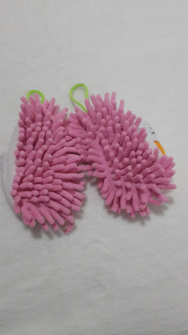 Pembe Nakışlı Kız Çocuk Sıcak temizlik Terliği - Görsel 2