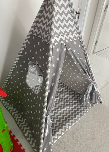 Gri Zebra Desenli Çocuk Çadırı - Görsel 3