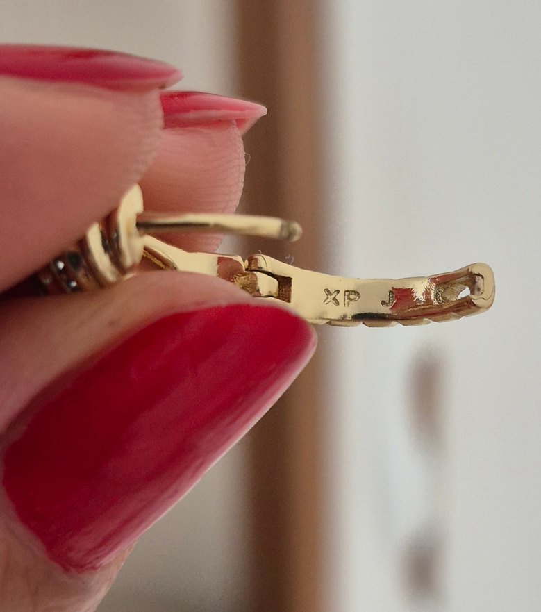 Xuping 14 K Altın Suyu Kaplama çelik küpe - Görsel 5