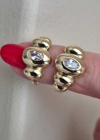 Xuping 14 K Altın Suyu Kaplama Çelik küpe - Görsel 3