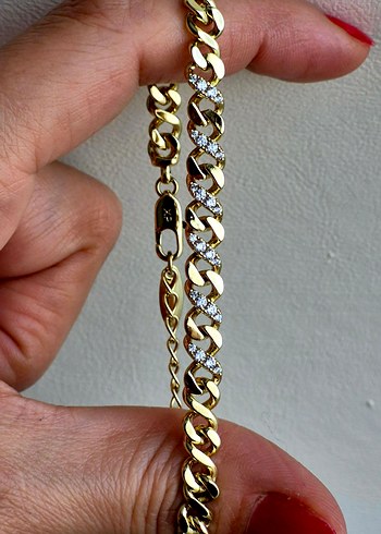 Xuping 14K Altın Suyu Kaplama taş detaylı bileklik - Görsel 2