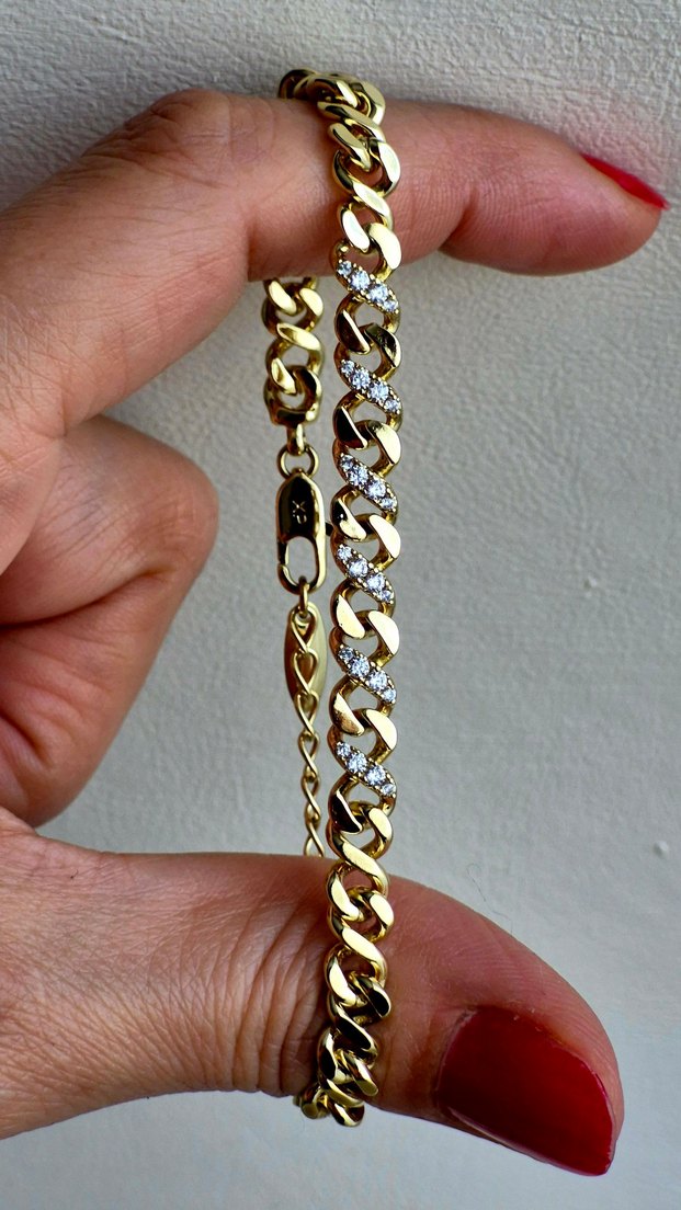 Xuping 14K Altın Suyu Kaplama taş detaylı bileklik - Görsel 2