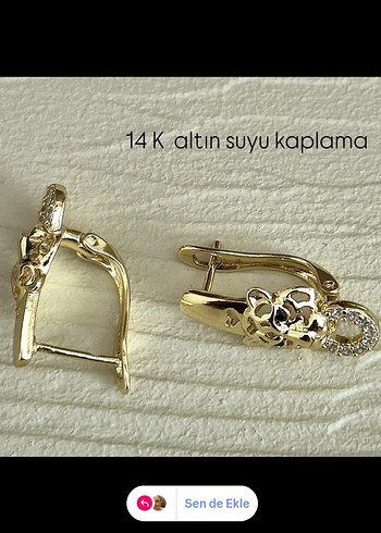 XUPING 14 K altın kaplama küpe - Görsel 4