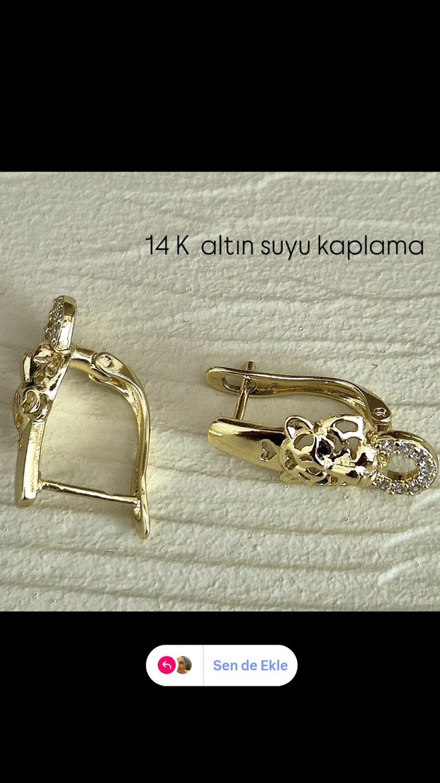 XUPING 14 K altın kaplama küpe - Görsel 4