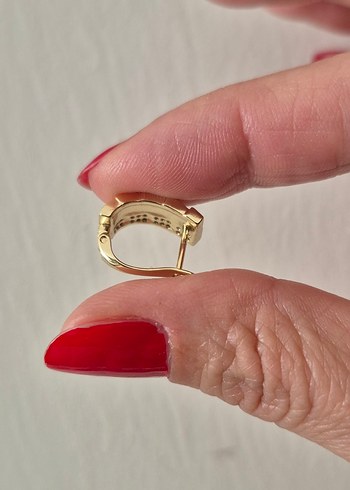 Xuping 14 K Altın Suyu Kaplama Çelik Küpe - Görsel 4