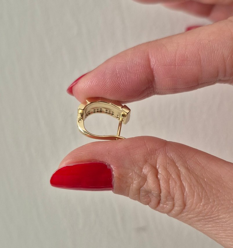 Xuping 14 K Altın Suyu Kaplama Çelik Küpe - Görsel 4