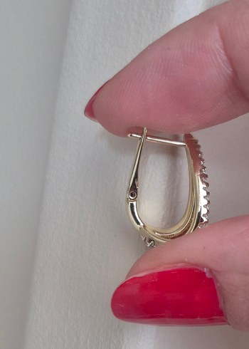 Xuping 14K Altın Suyu Kaplama Çelik Küpe - Görsel 4