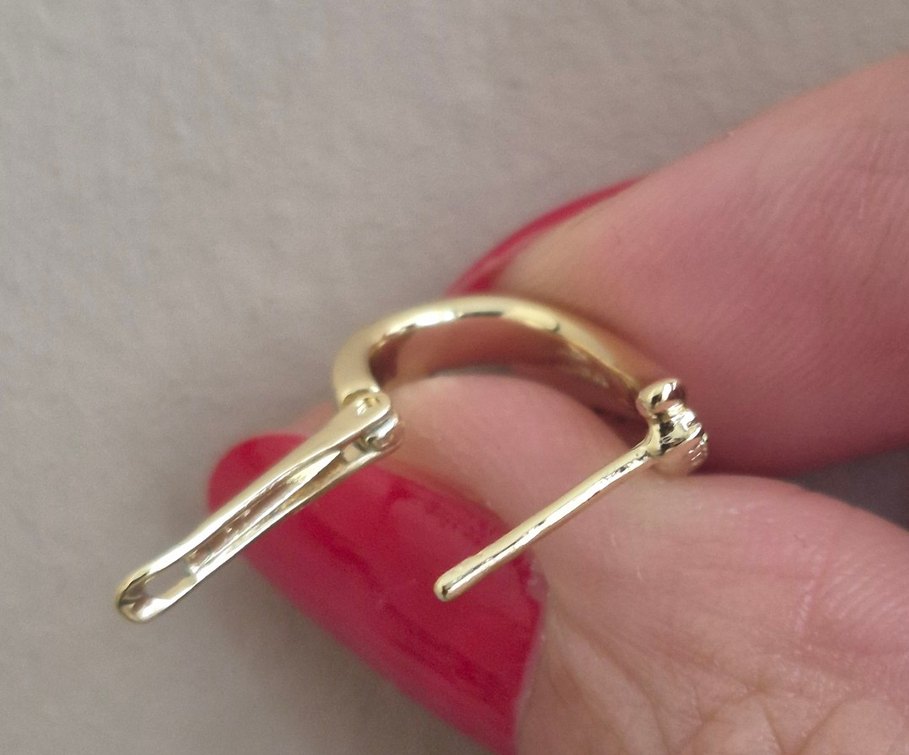 Xuping 14K Altın Suyu Kaplama Çelik Küpe - Görsel 5