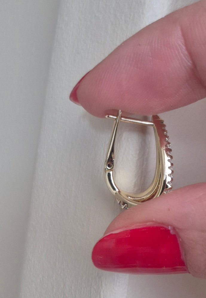 Xuping 14K Altın Suyu Kaplama Çelik Küpe - Görsel 4