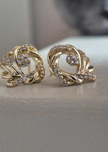 Xuping 14 K Altın Suyu Kaplama Çelik Küpe - Görsel 3