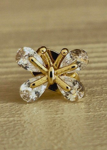 Xuping 14 K Altın Suyu Kaplama Mini Kelebek Küpe - Görsel 3