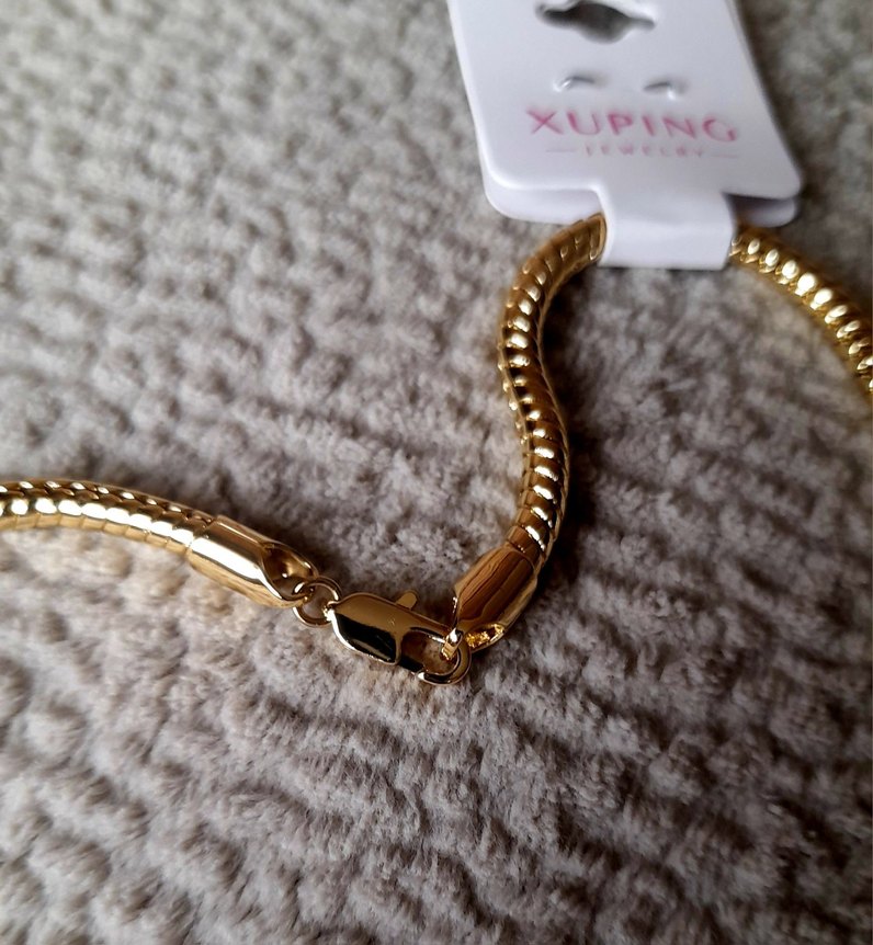 Xuping VIP 14K 4 mm kalın sarmal zincir kolye - Görsel 2