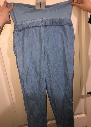 Beli Lastikli Mavi Hamile Kot Pantolon - Görsel 2