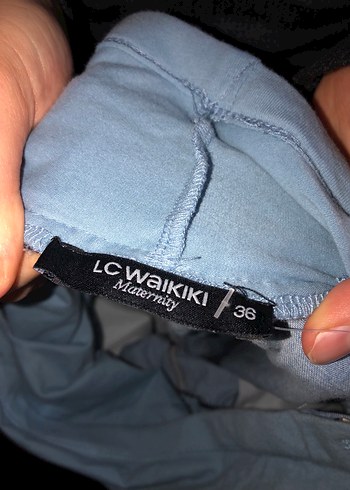 Beli Lastikli Mavi Hamile Kot Pantolon - Görsel 3