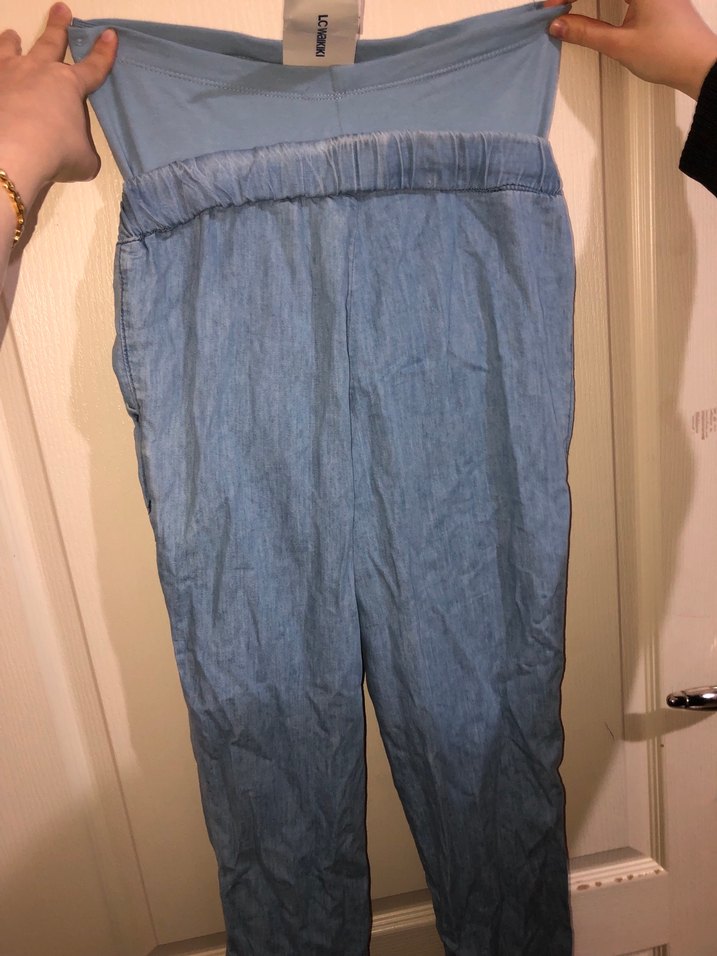 Beli Lastikli Mavi Hamile Kot Pantolon - Görsel 2