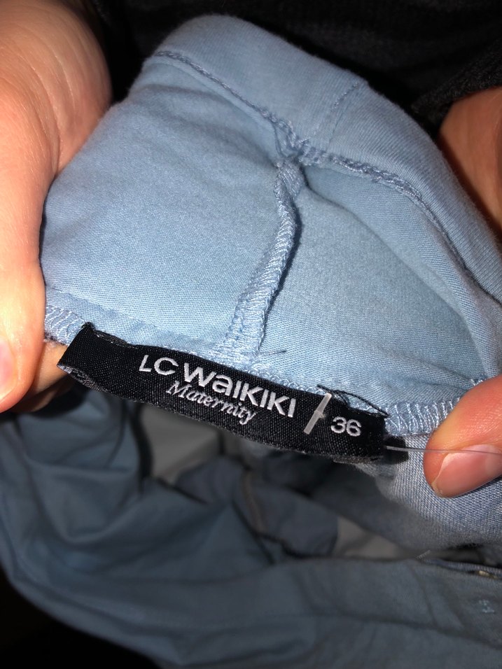 Beli Lastikli Mavi Hamile Kot Pantolon - Görsel 3