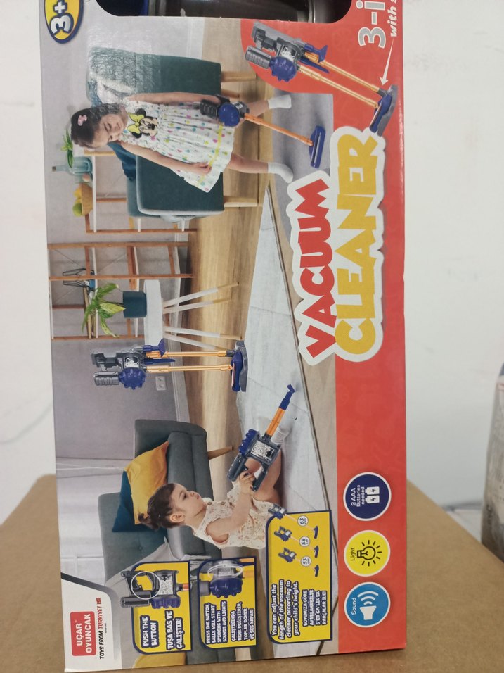 Çocuklar için 3'ü 1 Arada Renkli Elektrikli Süpürge - Görsel 2