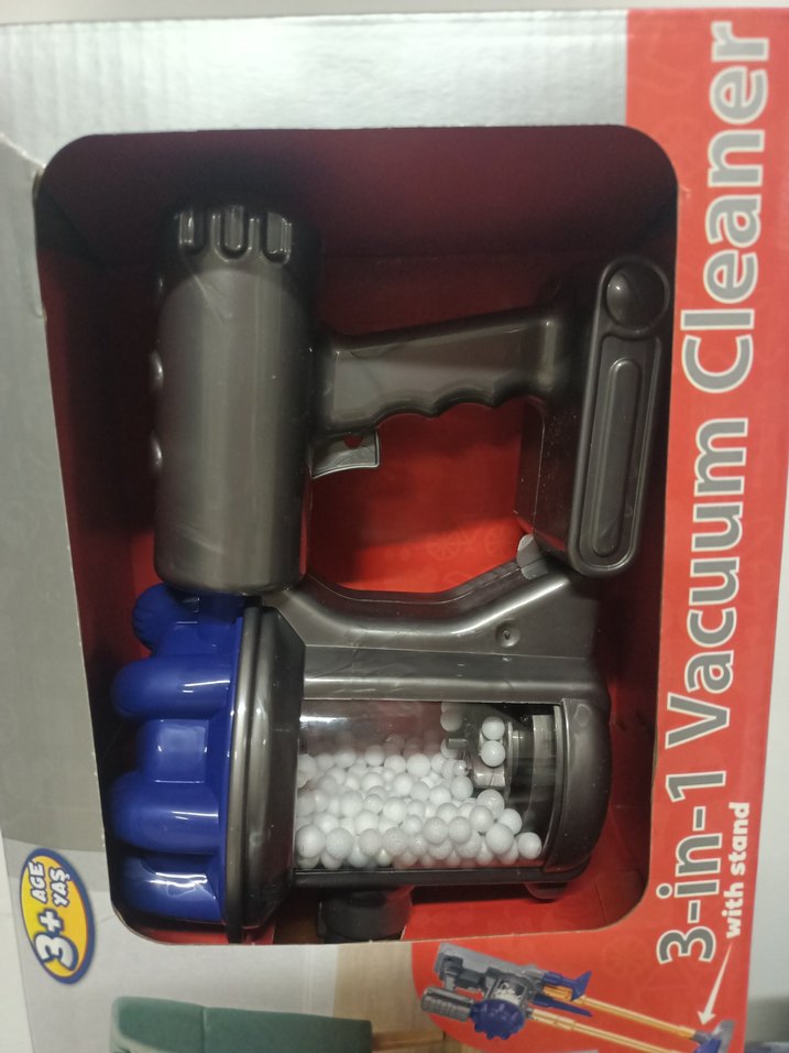 Çocuklar için 3'ü 1 Arada Renkli Elektrikli Süpürge - Görsel 3