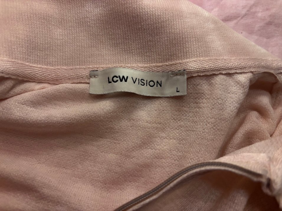 Bej V Yakalı Keten Hamile Gömleği - Görsel 2