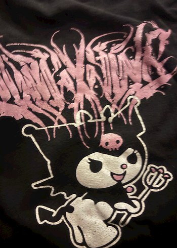 Gevşek Kesim Pembe Gotik Tişört - Görsel 2