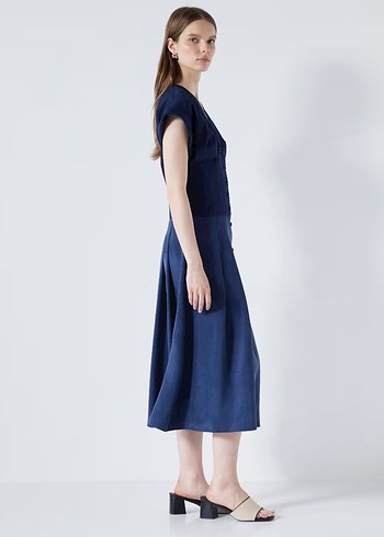 İpekyol Kumaş Mix Midi Elbise - Görsel 2