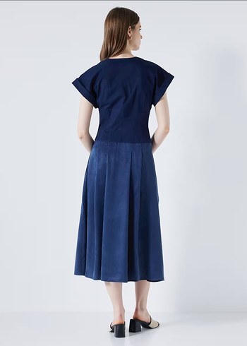 İpekyol Kumaş Mix Midi Elbise - Görsel 3