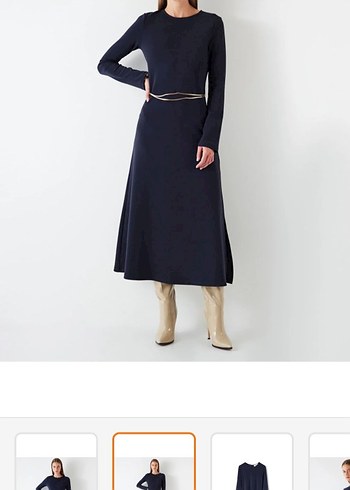 ipekyol uzun kollu midi elbise - Görsel 3