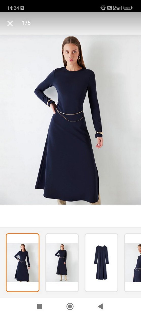 ipekyol uzun kollu midi elbise - Görsel 2