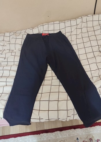 erkek Lacivert Pamuklu Normal Kesim Pantolon