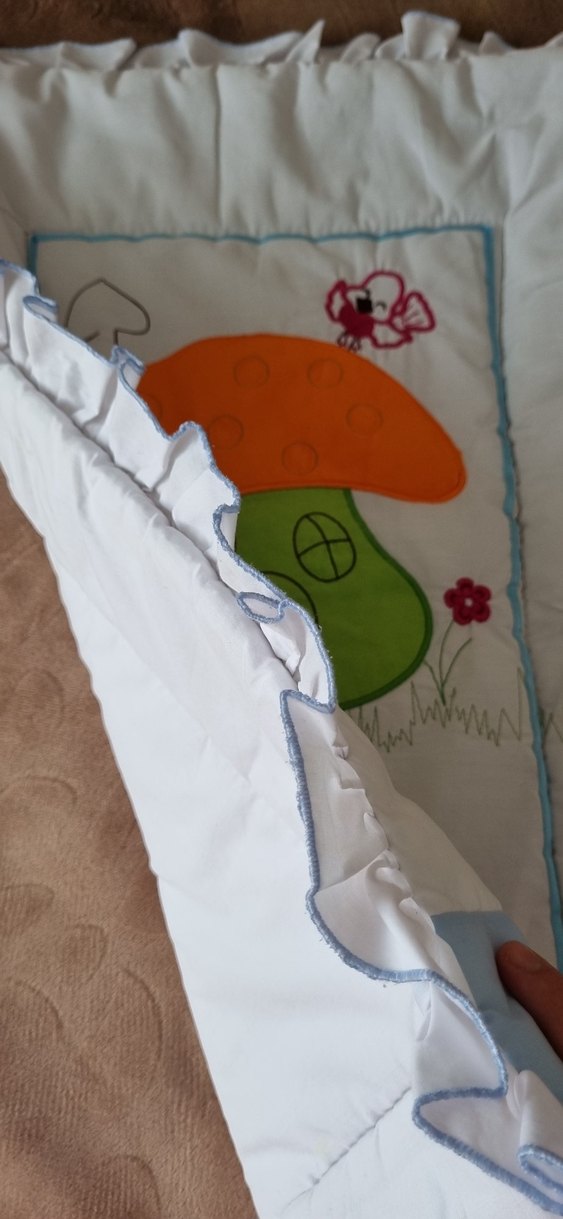 Renkli Nakışlı bebek altaçma örtüsü - Görsel 2