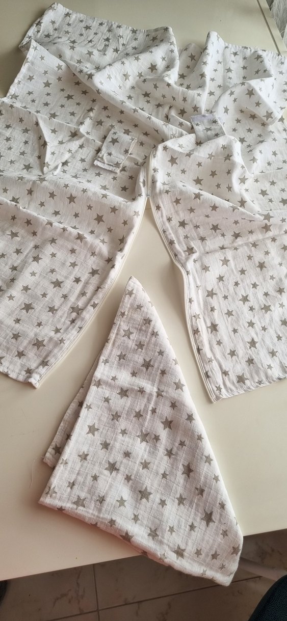 Bej Yıldız Desenli Bebek Oto Koltuğu Örtüsü - Görsel 2