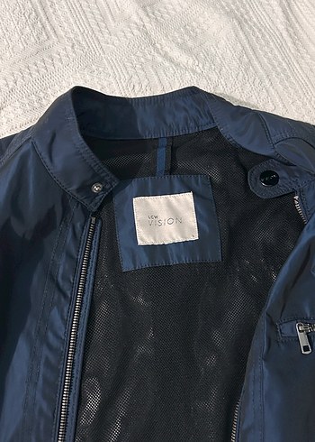 Mavi Fermuarlı Erkek Spor Ceket - Görsel 3