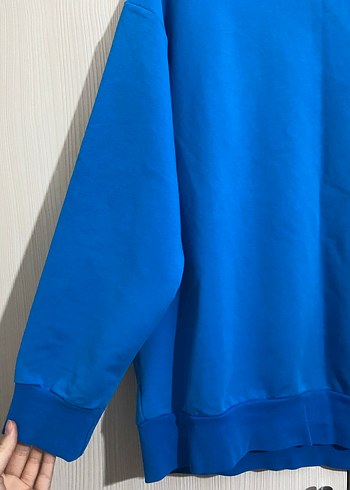 Mavi Oversize Nike Air erkek Sweatshirt - Görsel 2