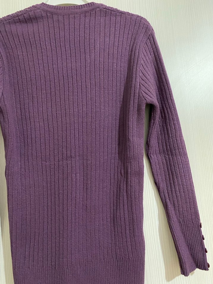 Mor Örgü Kadın Kazak Uzun Kollu - Görsel 3