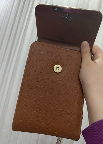 Zincir Detaylı Kahverengi Deri Kadın Çapraz Çanta - Görsel 2