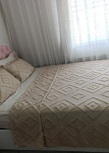 Beyaz Pastel Desensiz Yatak Örtüsü - Görsel 3