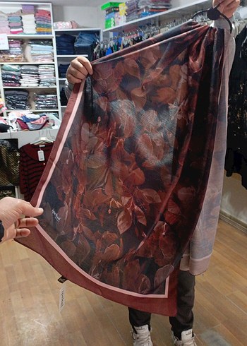 Bordo Desenli Bohem Kadın Şal - Görsel 2