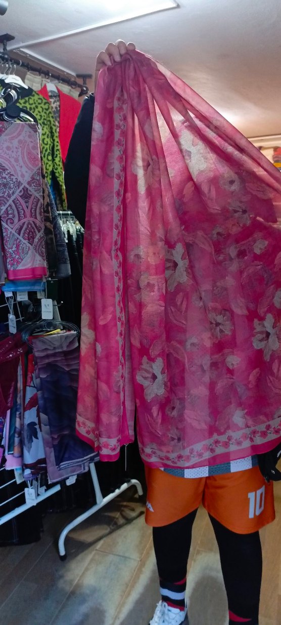 Pembe Bohem Tarzı Kadın Şal - Görsel 2