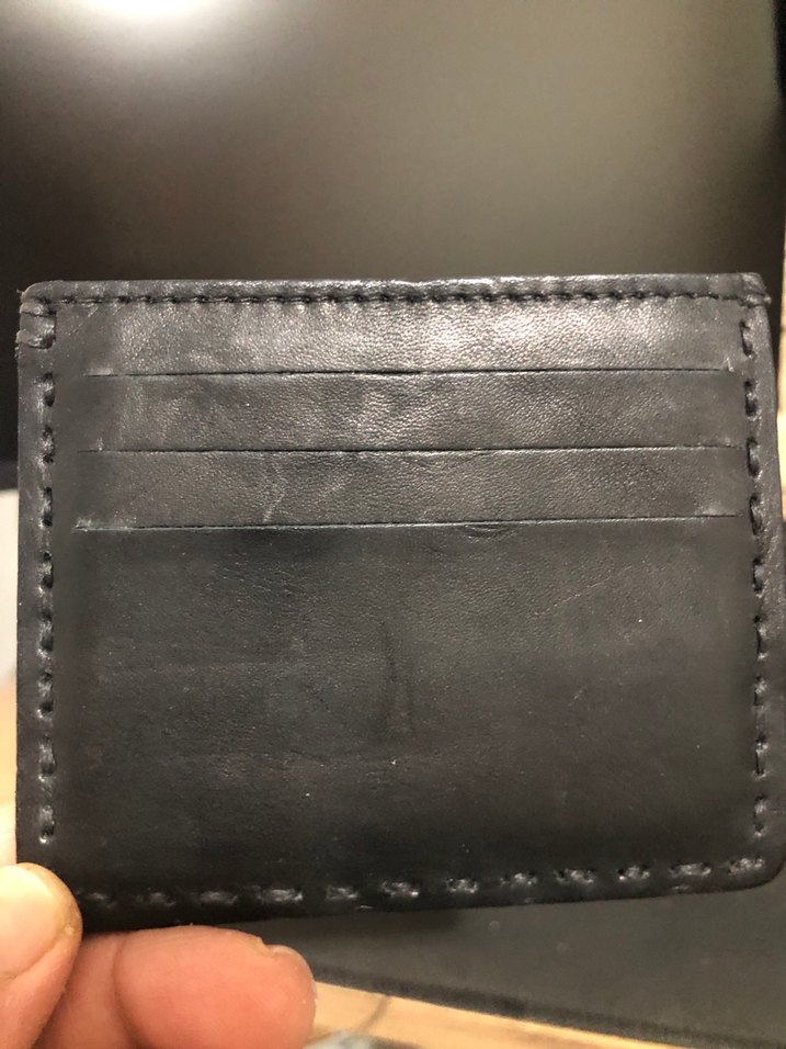 Siyah hakiki deri kartlık sıfır ürün - Görsel 2