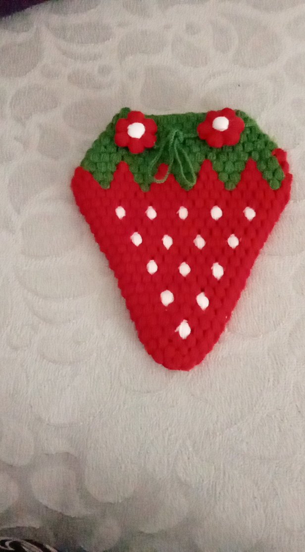 Nakışlı Çilek Desenli banyo lifi - Görsel 2