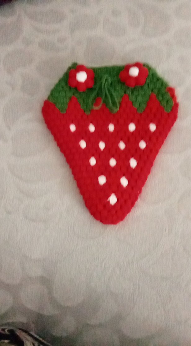 Nakışlı Çilek Desenli banyo lifi - Görsel 3