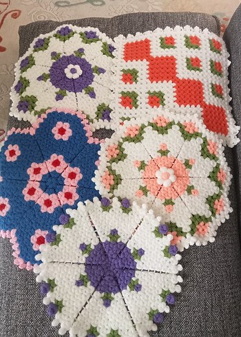 Renkli Örgü Banyo Süngerleri Seti - Görsel 3