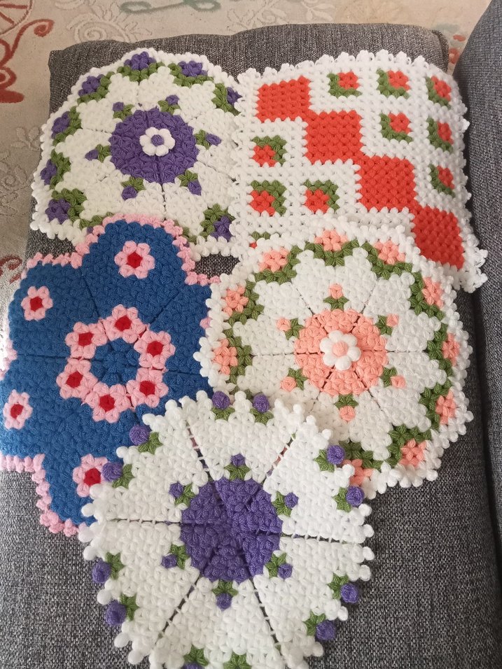 Renkli Örgü Banyo Süngerleri Seti - Görsel 3