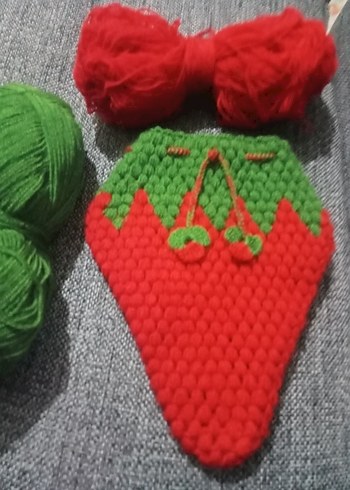 Nakışlı Çok Renkli çilek lif - Görsel 5